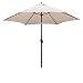 Tropishade 9' L.E.D Lighted Bronze Aluminum Market Umbrella with crank and 3 Position Tilt