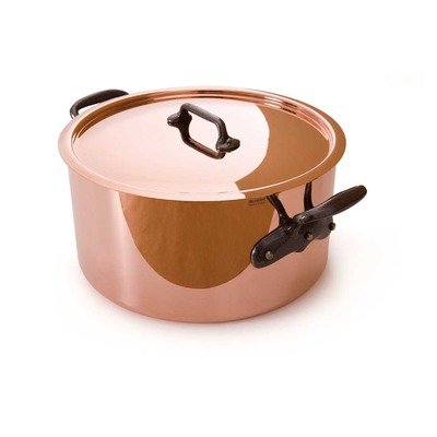 Mauviel Cuprinox 9.6 qt. Stock Pot w/Lid Cast Iron Handles Mauviel Cuprinox 9.6 qt. Stock Pot w/Lid Cast Iron Handles
