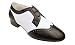6400 Men's Latin Shoe in Black & White Leather