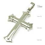 Men's Stainless Steel Double Layer Gothic Cross Pendant