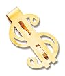 14kt Gold Dollar Sign Money Clip