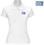 NCAA North Carolina Tarheels Ladies White Remarkable Short Sleeve Polo