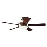 Hunter 21628 Palermo 52-Inch 5-Blade Ceiling Fan, Brushed Bronze with Black and Walnut Blades