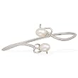 White Cultured Freshwater Pearl Cut Out Heart Overlap Bangle
