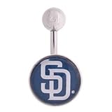 San Diego Pades 316L Stainless Steel Belly Ring - 14G - 3/8 Inch Bar Length - Sold Individually