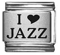 Clearly Charming I Heart Jazz Laser Italian Charm