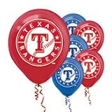 Texas Rangers MLB Latex Party Balloons 6ct 12"