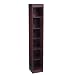 Mahogany Veneer 6-Shelf Tower Bookcase