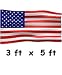 3 x 5 ft US United States Nylon Flag - American made - Embroidered stars - sewn stripes Image
