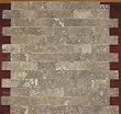 4x4 sample of Split Face 1x2 Noce Noche Travertine