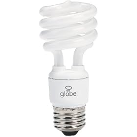 Globe 0070101 T2 13-Watt 5000K Compact Fluorescent Light, 4-Pack by Globe Electric