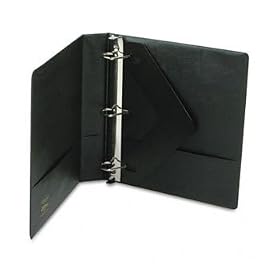 Heavy-Duty No-Gap D-Ring Binder With Label Holder, 1-1/2 Capacity, Black