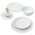 ARTE VIVA 115441 Kaffee und Tafelservice Nobile, 36-teilig, Porzellan, rund, wei�, Design by Matteo Fabrini