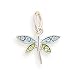 Light Blue and Lime Green Epoxy Dragonfly Charm title=