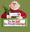 Funny Senior Moment Bald Man Christmas Ornament