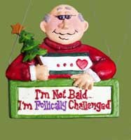 Funny Senior Moment Bald Man Christmas Ornament