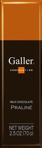 Galler Dark Chocolate Praline Bar 70g (6 Pack)
