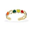 New 10k Gold Toe Ring Multi Color Hearts Toering