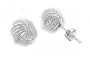Small Classy KNOTTED Post Stud Sterling Silver Earrings