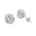 Small Classy KNOTTED Post Stud Sterling Silver Earrings