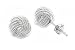 Small Classy KNOTTED Post Stud Sterling Silver Earrings