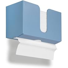 TrippNT 51921 Peek-A-Boo Blue PETG Dual-Dispensing Paper Towel Holder, 11" Width x 6" Height x 4" Depth