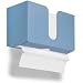 TrippNT 51921 Peek-A-Boo Blue PETG Dual-Dispensing Paper Towel Holder, 11" Width x 6" Height x 4" Depth