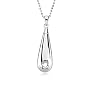 Tear of Love Ash Holder Necklace, Sterling Silver