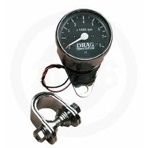 DRAG SPECIALTIES BLACK FACE MECH MINI TACH 216903DS1BX16