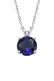 Authentic Blue Sapphire Color Cubic Zirconia Pendant 1.5 Carat Ttw.(chain Not Includ) Lowest Price Ever but Only for a Limited Time!