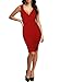 Fashion Sexy Lovely Celeb Womens Deep V Bodycon Evening Party Dress Red Green