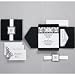 Wilton Black & White Scroll Monogram Pocket Invitation Kit