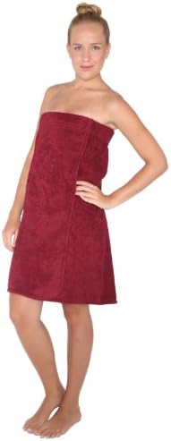 Arus Women's Adjustable Velcro Closure on Chest Turkish Cotton Shower Bath Wrap
