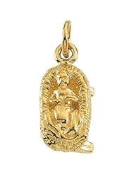 14K Yellow Gold Baby Jesus Pendant by US Gems