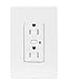 Eaton RFTR9505-TAW Tamper Resistant Z-wave Split Control Duplex Receptacle, 110v /15-Amp, Alpine White Finish