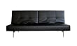 Baxton Studio Olindo Convertible Split-Back Sofa Bed, Black