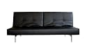 Baxton Studio Olindo Convertible Split-Back Sofa Bed, Black