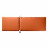 Double-piped Chaise Cushion in Sunbrella Orange - 75" x 23" - Frontgate