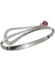 Ed Levin, Lady Slipper Bracelet, Garnet, .925 Sterling Silver & 14K Gold, Sizes S - L