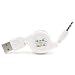 Skque USB Retractable Data Cable for Apple iPod Shuffle 2G