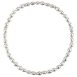 Silver Bead Candy Cultured Pearl Stretch Bracelet, White Silver Bead Candy Cultured Pearl Stretch Bracelet, White
