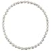 Silver Bead Candy Cultured Pearl Stretch Bracelet, White