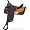 ORANGE ABETTA CROSSOVER RACER ALL AROUND WESTERN SADDLE, 13 inch