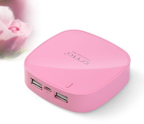 (PINK) OMIG 6000mAh (Dual USB Output 0.5A/1.2A) Backup External Battery Pack Charger High Capacity Power Bank Charger Rechargeable Charger for iPhone 5 4S 4 3GS 3G, iPod; Android Smartphones: HTC Sensation / Samsung Galaxy S3, S2, Samsung Galaxy Series Smartphones / Motorolaoid / LG Optimums, PSP, MP3 MP4 MP5 Players, Digital Cameras, DV Recorders, PSP, Nintendo DS, Kindle Fire, Kindle Touch, Nook Color, Come with 5 x Connector USB to Mini-USB cable .Nokia DC 2.0 ,Micro, Samsung,APPLE