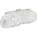 Satin Pattern Evening Bag (N 018) (Silver)