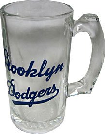 Brooklyn Dodgers Glass Beer Mug