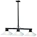 Z-Lite 150BRZ-MWL13 48-Inch 3-Light Billiard / Island Fixture with Mission Style White Glass Shades Z-Lite 150BRZ-MWL13 48-Inch 3-Light Billiard / Island Fixture with Mission Style White Glass Shades