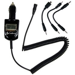 Cobra CB-LCD-CLA2 Vehicle Cellular Charger with LCD Display for Use with Most LG Manufactured Phones - Car Charger - Retail Packaging - Black