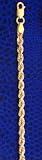 3.00MM 14kt Diamond Cut Rope Bracelet