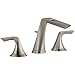 Brizo 65351LF Widespread Waterfall Bathroom Faucet with Metal Drain Assembly fro, Luxe Nickel